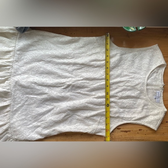 ASOS white lace shift + peplum dress - Picture 4 of 9